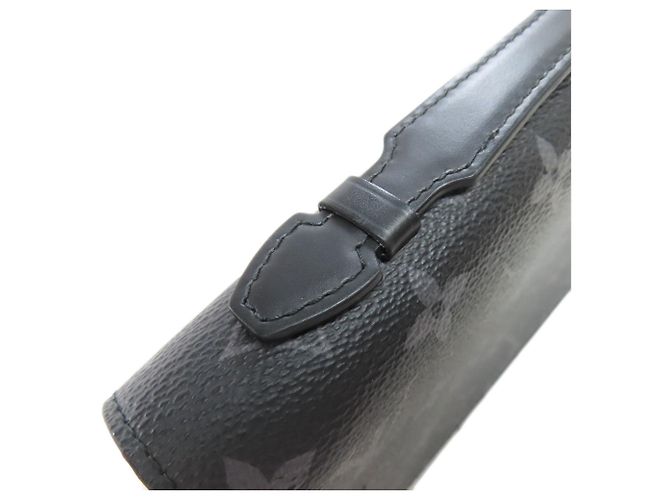 Clutch Louis Vuitton Zippy XL Monogram Eclipse da uomo LOUIS VUITTON Nero - vista 10