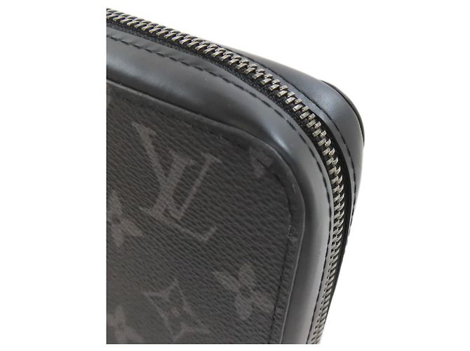 Clutch Louis Vuitton Zippy XL Monogram Eclipse da uomo LOUIS VUITTON Nero - vista 14