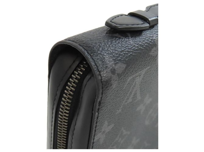 Clutch Louis Vuitton Zippy XL Monogram Eclipse da uomo LOUIS VUITTON Nero - vista 17