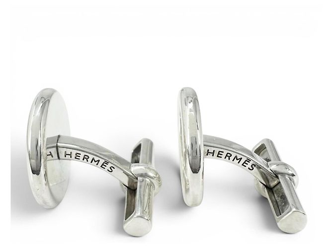 Hermès HERMES Hermes Sellier Gemelli tondi, Argento, Peso ., Uomo, con Custodia - vista 4