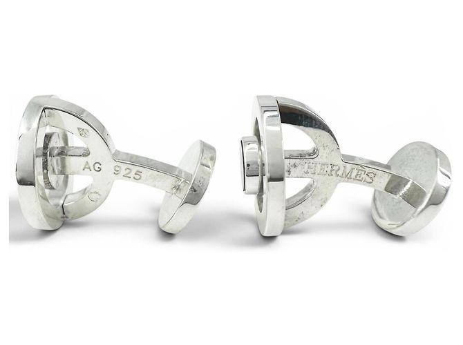Hermès Gemelli HERMES Shell Round, Argento, Peso ., Uomo, con Scatola - vista 4