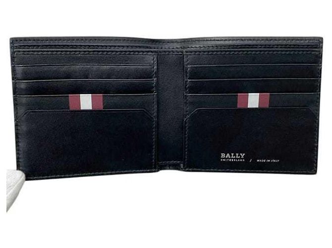 Cartera plegable Bally, cuero negro. - vista 5