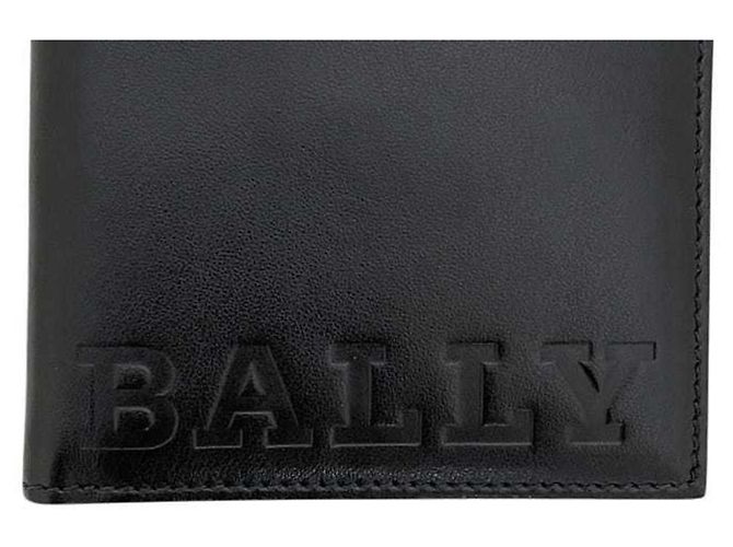 Cartera plegable Bally, cuero negro. - vista 8