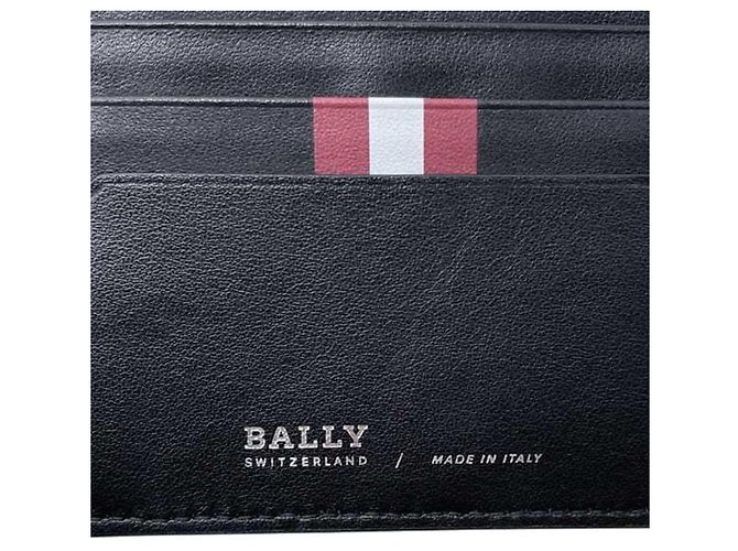 Cartera plegable Bally, cuero negro. - vista 9