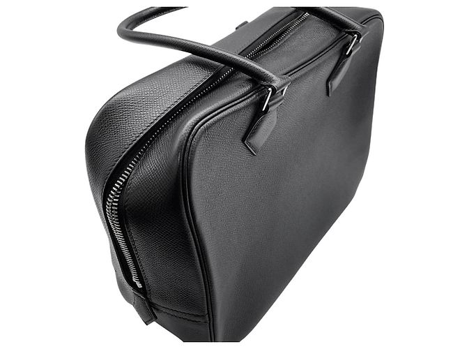 Hermès Borsa Plume Hermes, pelle Epsom nera, timbro J. HERMES nero. HERMES. - vista 6
