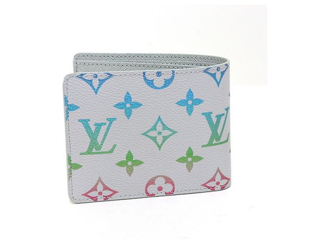 Louis Vuitton Portefeuille Slender Monogram Iridescent Grey Klapperbrieftasche Braun - Ansicht 3