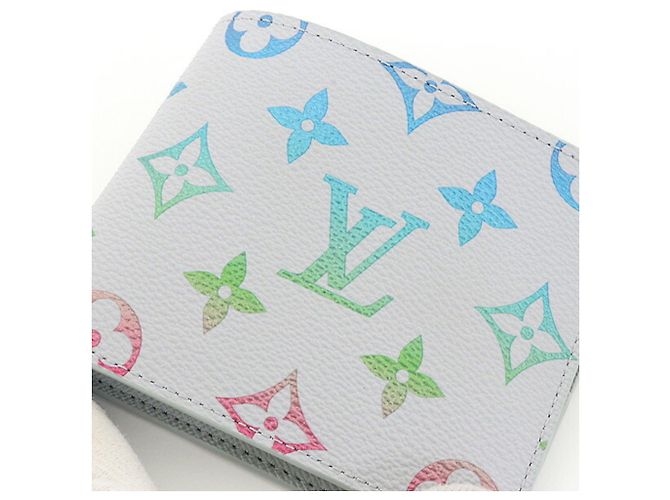 Louis Vuitton Portefeuille Slender Monogram Iridescent Grey Klapperbrieftasche Braun - Ansicht 5