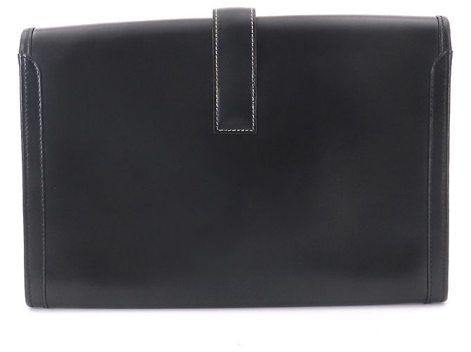 Hermès Clutch Hermes Jige PM, Pelle Box Calf, Nero, con Y Stamp. - vista 2