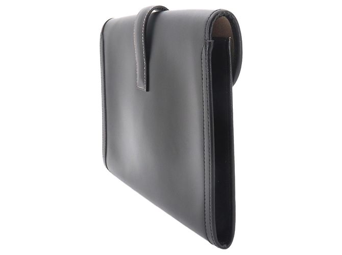 Hermès Clutch Hermes Jige PM, Pelle Box Calf, Nero, con Y Stamp. - vista 3