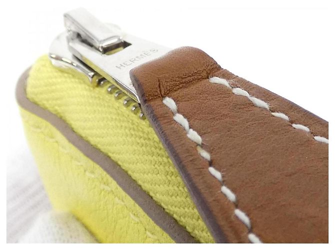 Silk In Hermès Hermes EN LIBERTE Cartera compacta de seda Naranja - vista 5