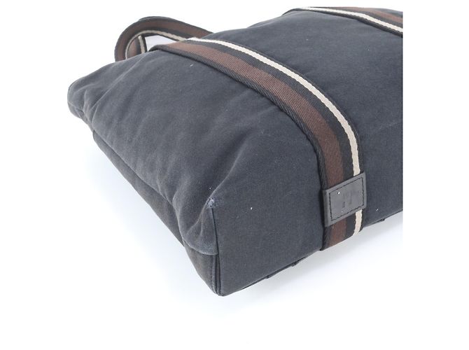 Hermès Borsa Tote Hermes Troca Horizontal MM in pelle e tela per uomo, a spalla Nero - vista 5