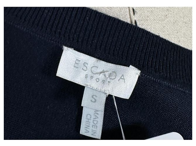 Escada Sport Cardigan dunkelblau mit nautischem Print Weiß - Ansicht 5