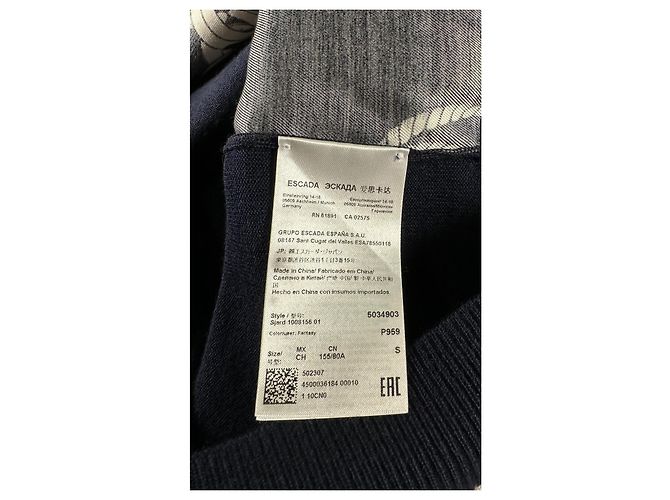Escada Sport Cardigan dunkelblau mit nautischem Print Weiß - Ansicht 6