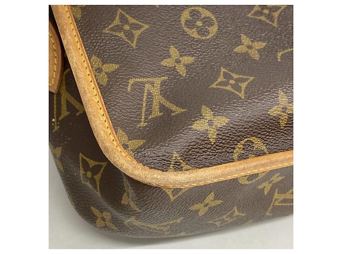 Borsa a tracolla Louis Vuitton Monogram Gibeciere MM M42247 Marrone - vista 6