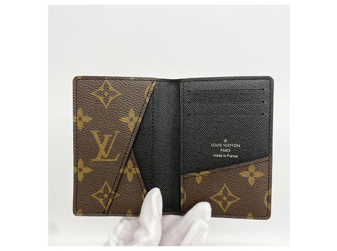 Organizer Louis Vuitton Monogram Macassar Card Case Brown Black - view 3