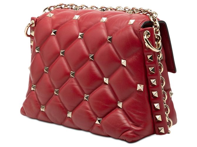 Valentino Red Nappa Candystud Crossbody Rosso - vista 2