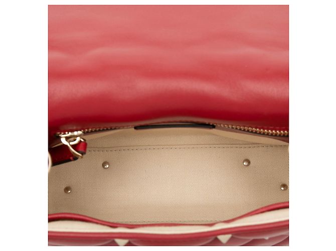 Valentino Red Nappa Candystud Crossbody Rosso - vista 4