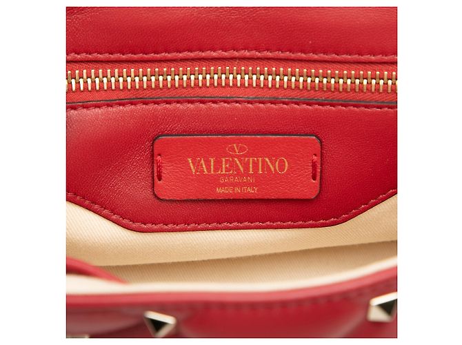 Valentino Red Nappa Candystud Crossbody Rosso - vista 5