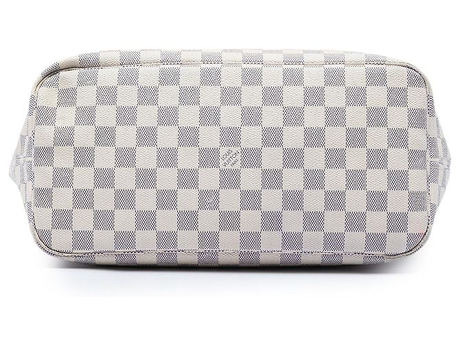 Louis Vuitton White Damier Azur Neverfull MM Bianco - vista 3