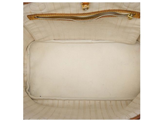 Louis Vuitton White Damier Azur Neverfull MM Bianco - vista 4