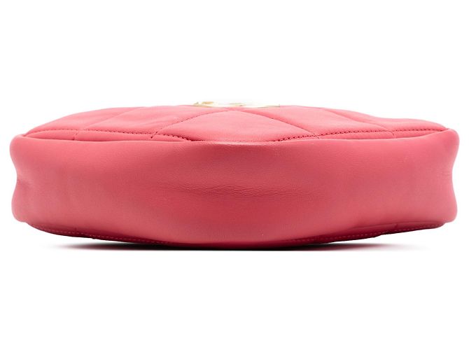 Chanel Pink CC gestepptes Lammleder Clutch mit Kette - Ansicht 3