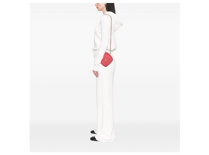 Chanel Pink CC gestepptes Lammleder Clutch mit Kette - Ansicht 6
