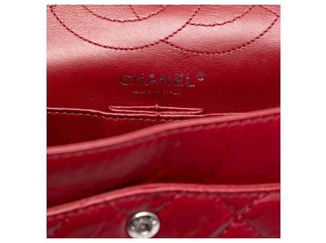 Chanel Red Quilted Aged Calfskin Reissue 2.55 Double Flap 226 Rosso Bordò - vista 5