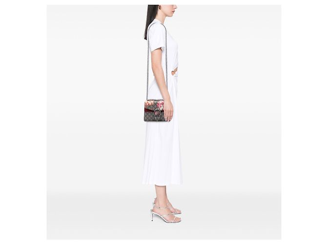 Gucci Beige Small GG Supreme Blooms Dionysus Crossbody - vista 6