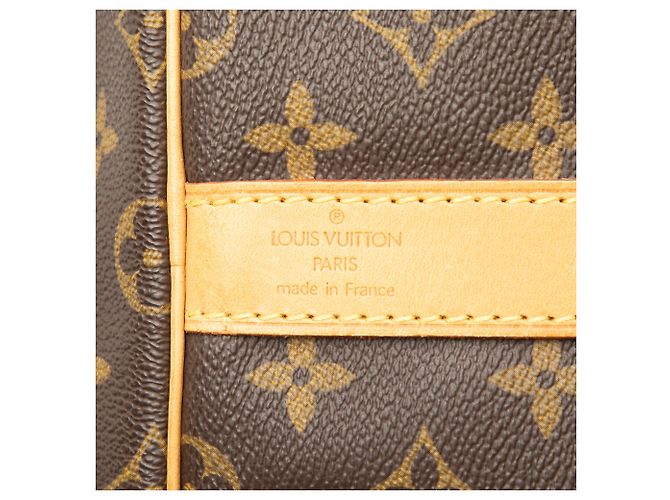 Louis Vuitton Marrone Monogram Keepall Bandouliere 55 - vista 5