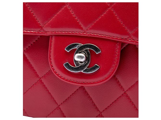 Borsa a manico Chanel Red Medium Quilted Lambskin Rosso - vista 5