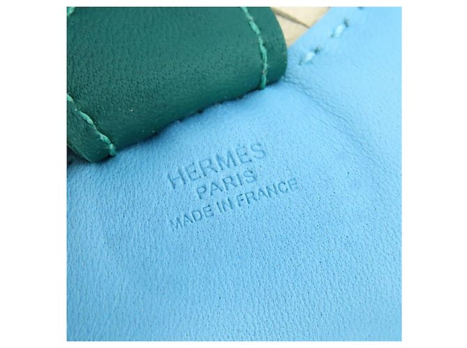 Charm per borsa Hermès Blue Milo in agnello Grigri Rodeo PM Blu chiaro - vista 4