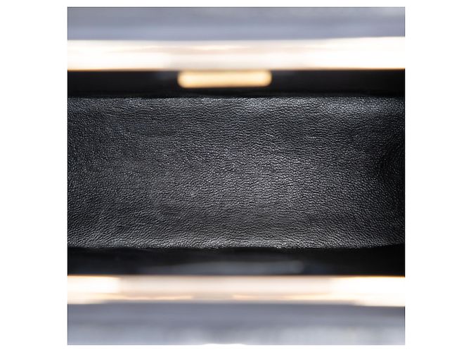 Borsa da sera Chanel Black Quilted Caviar Chain Around Cut Out Nero - vista 4