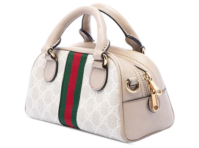 Borsa Gucci Beige Mini GG Supreme Web Ophidia - vista 2