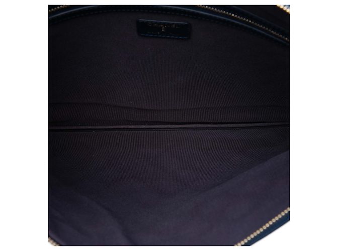 Clutch Chanel Blue Large Quilted Caviar Boy O Case Blu navy - vista 4