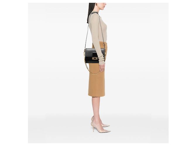 Louis Vuitton Dauphine MM in pelle di vitello nera Nero - vista 9