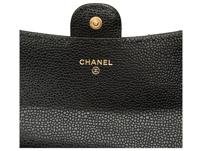 Cartera larga Chanel Black Quilted Caviar Classic Flap Negro - vista 5