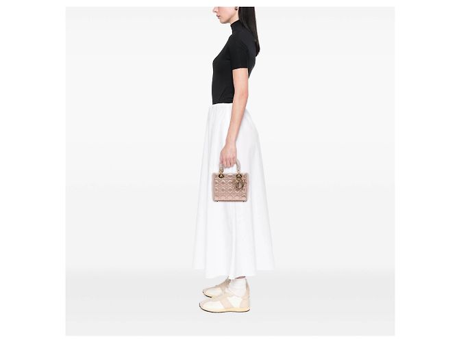 Dior Gold Small Metallic Lambskin Cannage My ABCDior Lady Dior D'oro - vista 6