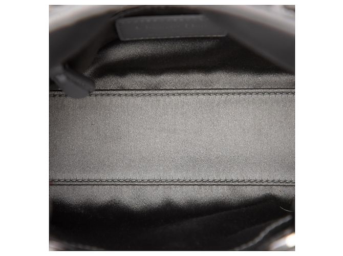 Lady Dior Mini in raso grigio con ricami cannage e cristalli Dior Marrone - vista 4