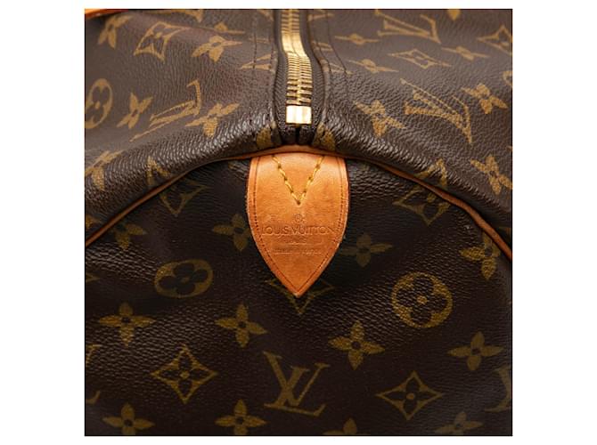 Louis Vuitton Marrone Monogram Keepall 55 - vista 5