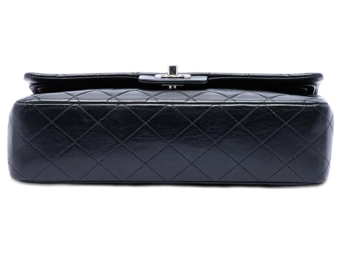 Chanel Black Medium Classic Lambskin Double Flap Noir - vue 3