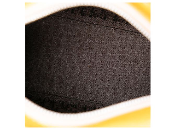 Lady Dior Cannage in vernice giallo, misura Medium Senape - vista 4