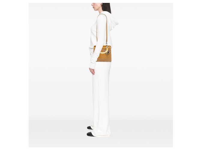 Lady Dior Cannage in vernice giallo, misura Medium Senape - vista 6