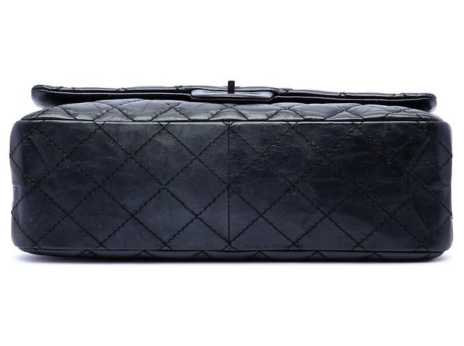 Chanel Black Quilted Aged Calfskin Reissue 2.55 Double Flap 226 Nero - vista 3