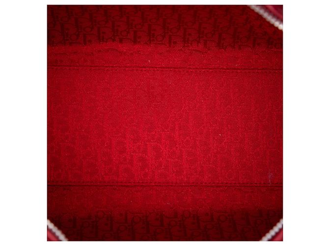 Lady Dior aus rotem Cannage-Lammleder, Größe Large - Ansicht 4
