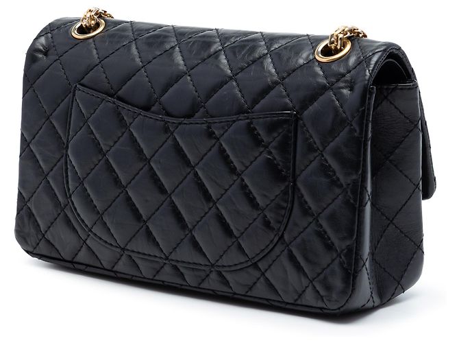 Chanel Black Quilted Aged Calfskin Reissue 2.55 Lucky Charms Double Flap 225 Nero - vista 2