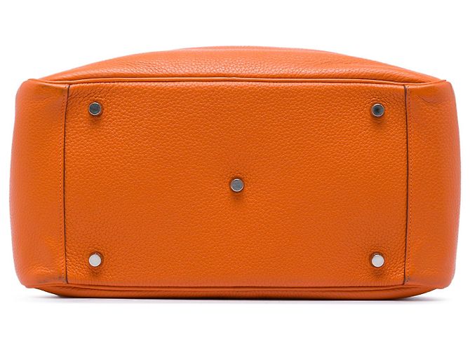 Hermès Orange Clemence Lindy 34 Arancione - vista 3