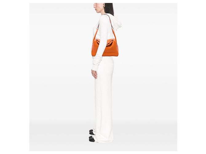 Hermès Orange Clemence Lindy 34 Arancione - vista 5