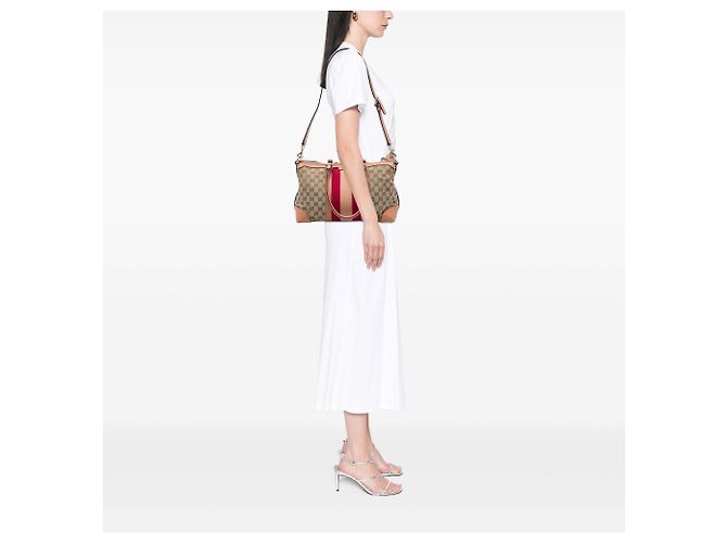 Gucci Satchel Beige GG Canvas Web - Ansicht 5