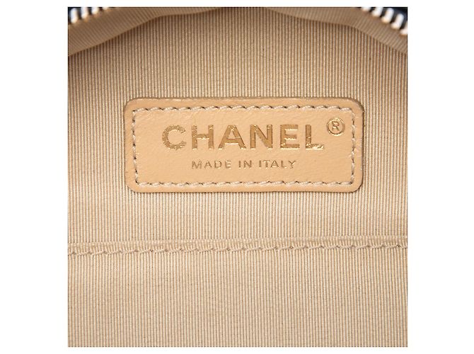 Borsa da sera Chanel Black Glazed Calfskin Round As Earth Nero - vista 5