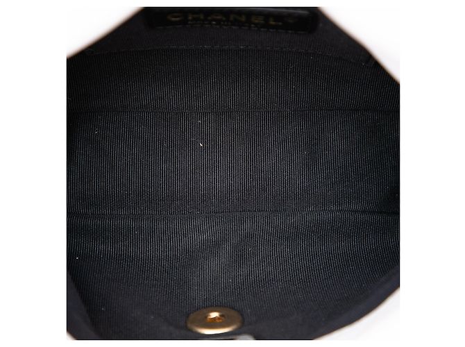 Chanel Mini Flap de cordero acolchado blanco con cadena lacada - vista 4